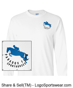 Gildan Ultra Cotton Adult Unisex Long Sleeve - White Design Zoom